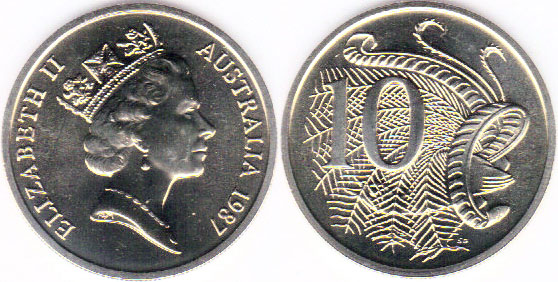 1987 Australia 10 Cents (mint set only) A001410